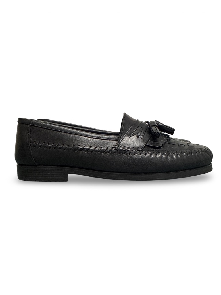 Giorgio Brutini Black Leather Loafers With Tassels Men’s Size 8.5 D